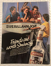 Usado, Vintage 1985 Smirnoff Vodka Anúncio Impressão Original - Friends Are Worth Smirnoff comprar usado  Enviando para Brazil