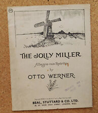 Partitura de piano vintage fácil de la Primera Guerra Mundial The Jolly Miller de Otto Werner segunda mano  Embacar hacia Argentina