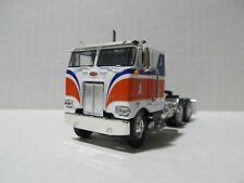 DCP 1/64 SCALE PETERBILT 352 CABOVER,  WHITE, BLUE & ORANGE, BLACK FRAME for sale  Shipping to Canada
