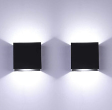 Cubo de luces LED de pared moderno accesorio de iluminación interior negro conjunto de 2 segunda mano  Embacar hacia Argentina