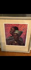 VINTAGE 1950s VLADIMIR TRETCHIKOFF Zulu Girl Matted Unesco World Art Series, used for sale  Shipping to South Africa
