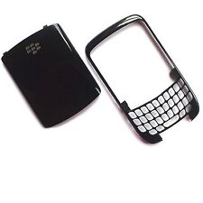 Carcaça frontal 100% genuína Blackberry 8520 curva + tampa traseira da bateria preta comprar usado  Enviando para Brazil