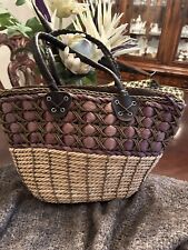 Basket woven bag for sale  Shipping to Ireland