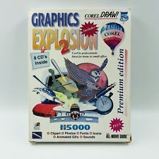 Vintage Rare COREL DRAW 5 Graphics Explosion 2 for Windows 95 Windows 3.1 8 CD’s for sale  Shipping to South Africa