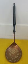 Used, Vintage Antique? Copper Spoon Ladle Engraved With Flowers Wooden Handle for sale  Shipping to South Africa