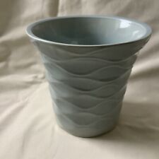 Indoor Plant Pot Ceramic Swirl Effect Aqua Blue, used for sale  Shipping to South Africa