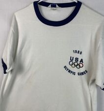 Camiseta Vintage Levi’s 1980 Jogos Olímpicos EUA Campainha 50/50 Mescla Extra Grande Anos 80 comprar usado  Enviando para Brazil