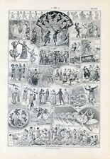 Dances antique lithograph d'occasion  Saint-Cyprien