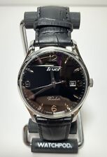 Relógio masculino Tissot Visodate safira mostrador preto couro aço 40 mm T118410A comprar usado  Enviando para Brazil