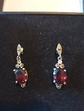Garnet drop earrings for sale  NEWARK