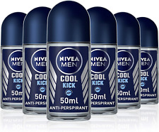 Desodorante antitranspirante NIVEA MEN Cool Kick pacote roll on com 6 x 50 ml, usado comprar usado  Enviando para Brazil