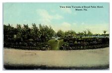 Postcard - View from Veranda of Royal Palm Hotel in Miami Florida FL for sale  Shipping to South Africa