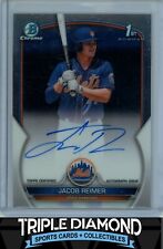 2023 Bowman Chrome 1st Jacob Reimer Prospect Autograph Auto Mets P344, used for sale  Shipping to South Africa