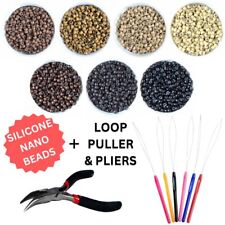 Kit de encaixe, alicate e extrator de laço Nano Beads anéis forrado de silicone extensão de cabelo comprar usado  Enviando para Brazil