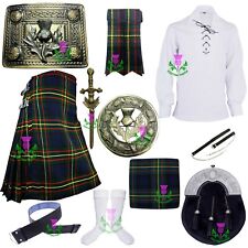 Scottish Kilt Outfit Set 10PCS MacLaren Tartan /Highland attire set with 10 PCS for sale  Shipping to South Africa