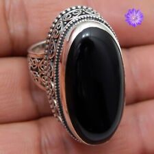 Black Onyx Gemstone 925 Sterling Silver Handmade Ring Jewelry All Size for sale  Shipping to South Africa