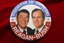 Used, PRESIDENTIAL PIN BACK BUTTON, REAGAN-BUSH INAUGURATION DAY JAN 21, 1985, 3&1/2'' for sale  Shipping to South Africa
