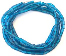  Fine Vintage Czech Russian cut Teal Blue Faceted Glass African Trade beads  for sale  Shipping to Canada
