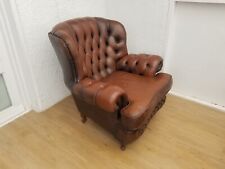Brown leather chesterfield for sale  Shipping to Ireland