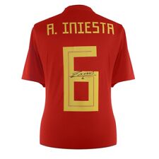 Camiseta de fútbol Andrés Iniesta España 2018 firmada, usado segunda mano  Embacar hacia Argentina