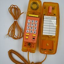 Teléfono fijo con cable naranja Candies vintage años 90 Y2K transparente segunda mano  Embacar hacia Mexico