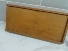 Vintage Wooden Box Sliding Lid Pencils / Storage Stamped Name "N A Carter" for sale  POOLE