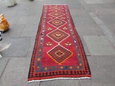 De colección Kilim Tradicional Hecho a Mano Lana Roja Oriental Kilim Runner 332x100cm, usado segunda mano  Embacar hacia Argentina