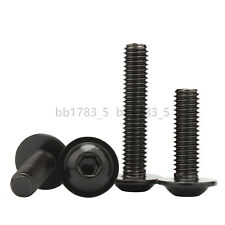 Black 304 Stainless Steel Hex Socket Bolt Button Flanged Washer Head Screws for sale  Shipping to South Africa