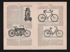 Lithografie 1908, Fahrrad. Columbia Gritzner Wanderer comprar usado  Enviando para Brazil