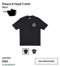 Used, PALACE SKATEBOARD K HEAD TRI FERG  T SHIRT BLACK SIZE LARGE PRE OWNED for sale  Shipping to South Africa