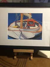 Signed &numbred Watercolor Print (Sea Cat) #2/150 By Pam Pahl COA On Back, used for sale  Shipping to South Africa