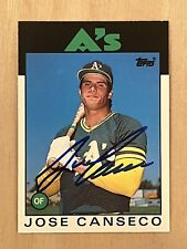 Tarjeta de novato autografiada José Canseco 1986 Topps intercambiada segunda mano  Embacar hacia Argentina