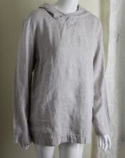 Used, Black Ficus Sz XS S Art-to-Wear Lagenlook Linen HOODIE Pullover Jacket Top for sale  Shipping to South Africa