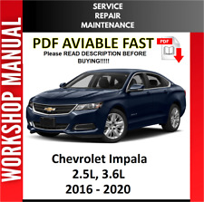 MANUAL DE OFICINA DE REPARO DE SERVIÇO CHEVROLET IMPALA 2016 2017 2018 2019 2020 comprar usado  Enviando para Brazil