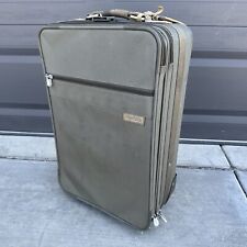 Briggs & Riley 21" Green Tan Expandable Carry-On Rolling Wheeled Luggage Bag, used for sale  Shipping to South Africa