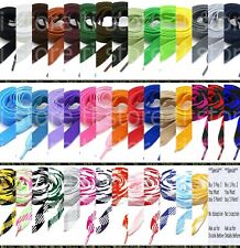 Fat Shoelaces Thick Flat 3/4" Wide Shoelaces Solid Color for All Shoe Types for sale  Los Angeles