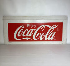 Letrero de Colección con Logotipo de Coca Cola Cartón Disfruta de Coca-Cola Doble Cara Rojo Blanco, usado segunda mano  Embacar hacia Argentina