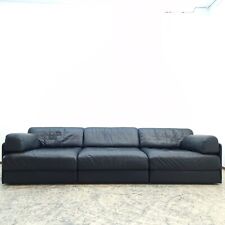 De Sede ds 76 negro sofá modular de tres plazas sofá de diseño sofá de cuero vivienda segunda mano  Embacar hacia Argentina
