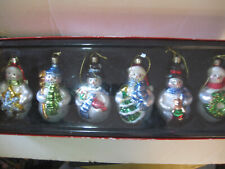Glass snowmen ornaments for sale  Richmond Hill