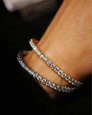 5.56Ct Round Cut Lab Created Diamond 14k Gold Plated Tennis Bracelet for sale  Shipping to South Africa