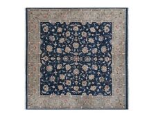 Vintage Blue Square Chinese Art Deco Rug - Modern Dining Room Carpet 8' X 8' for sale  Shipping to South Africa