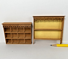 Coordinating pair of shelf units, made from kits? 1:12 dollhouse miniature lot for sale  Shipping to South Africa