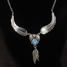 silver feather pendant for sale  USA
