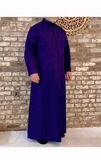 Priest Cassock Vestment, Silk Lined Poly Cotton Blend Robe for sale  Shipping to South Africa