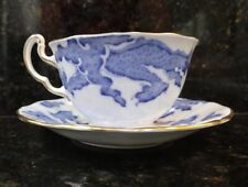 Xícara de chá e pires com pés de porcelana Adderley Blue Dragon Bone Inglaterra comprar usado  Enviando para Brazil