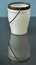Balde de gelo opalina vidro leitoso francês meados do século com cabo de latão, usado comprar usado  Enviando para Brazil