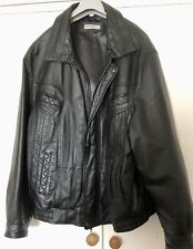 Mens black leather for sale  MACHYNLLETH