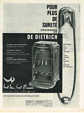 PUBLICITE ADVERTISING  1963   DE DIETRICH   poele feu continu d'occasion  Le Luc
