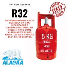 BOMBOLA DI GAS REFRIGERANTE R32 DA 5KG RICARICABILE SENZA RESO DEL VUOTO, używany na sprzedaż  Wysyłka do Poland
