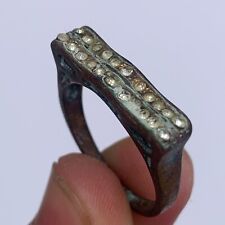 Usado, Anel antigo vitoriano de bronze anel flores anel incrível com pedra de gravura comprar usado  Enviando para Brazil